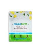 Mamaearth Niacinamide Bamboo Sheet Mask, Pack Of 2 (25g Each), With Niacinamide & Ginger Extract, For Clear & Glowing Skin
